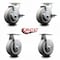 Service Caster Tool Box Caster Wheel Set 5'' Thermoplastic Rubber Swivel Casters, 4PK TOOL-SCC-20S520-TPRRF-TLB-2-R-2 - alternate 3